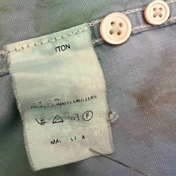 ENGINEERED GARMENTS Tie Dyed Button Down Band Collar Shirt - S - Picture 7 of 11